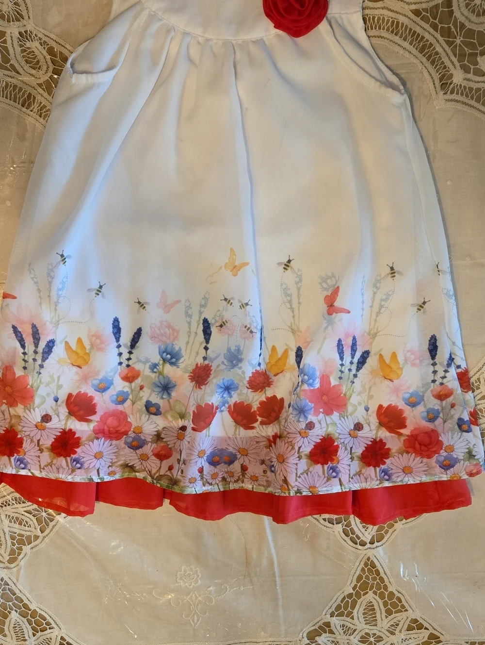 BLUEBERi BLVD FLORAL DRESS & CHILDRENS  PLACE DENIM JACKET SZ 4